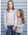 Pull col rond jacquard beige
