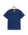 Tee shirt col rond marine 12a-14a