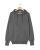 Pull à capuche gris moyen 100% cachemire