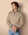 Pull col zippé beige 100% cachemire
