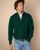 Pull col camionneur zippé jauge 7 vert forêt 100% cachemire