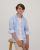 Chemise manches longues rayure bleue