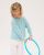 Cardigan finition point de riz aqua