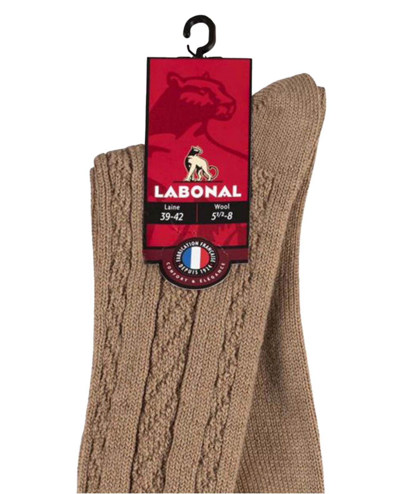 Mi-bas torsades Labonal beige