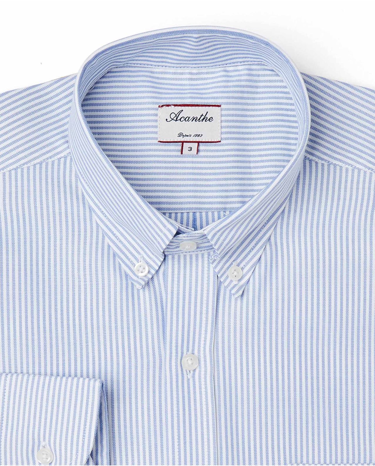 Chemise regular col boutonné oxford rayé