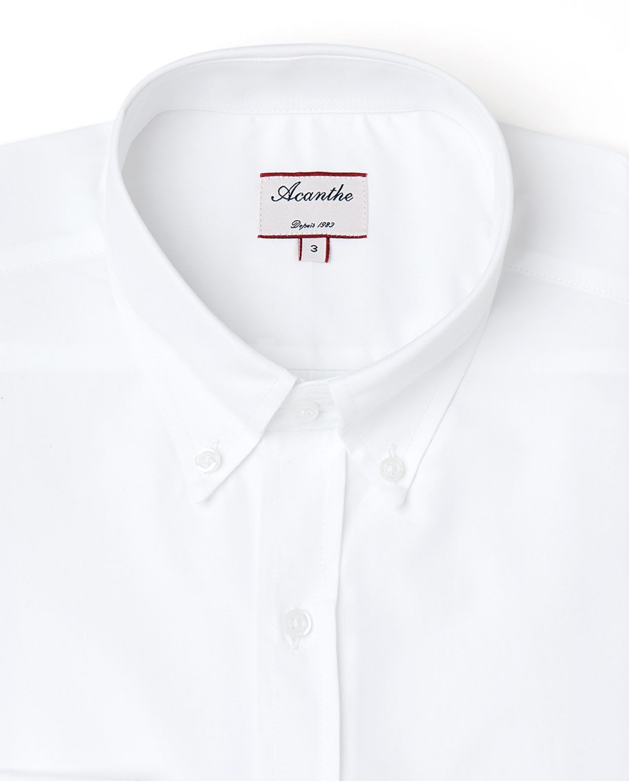 Chemise regular col boutonné popeline blanche