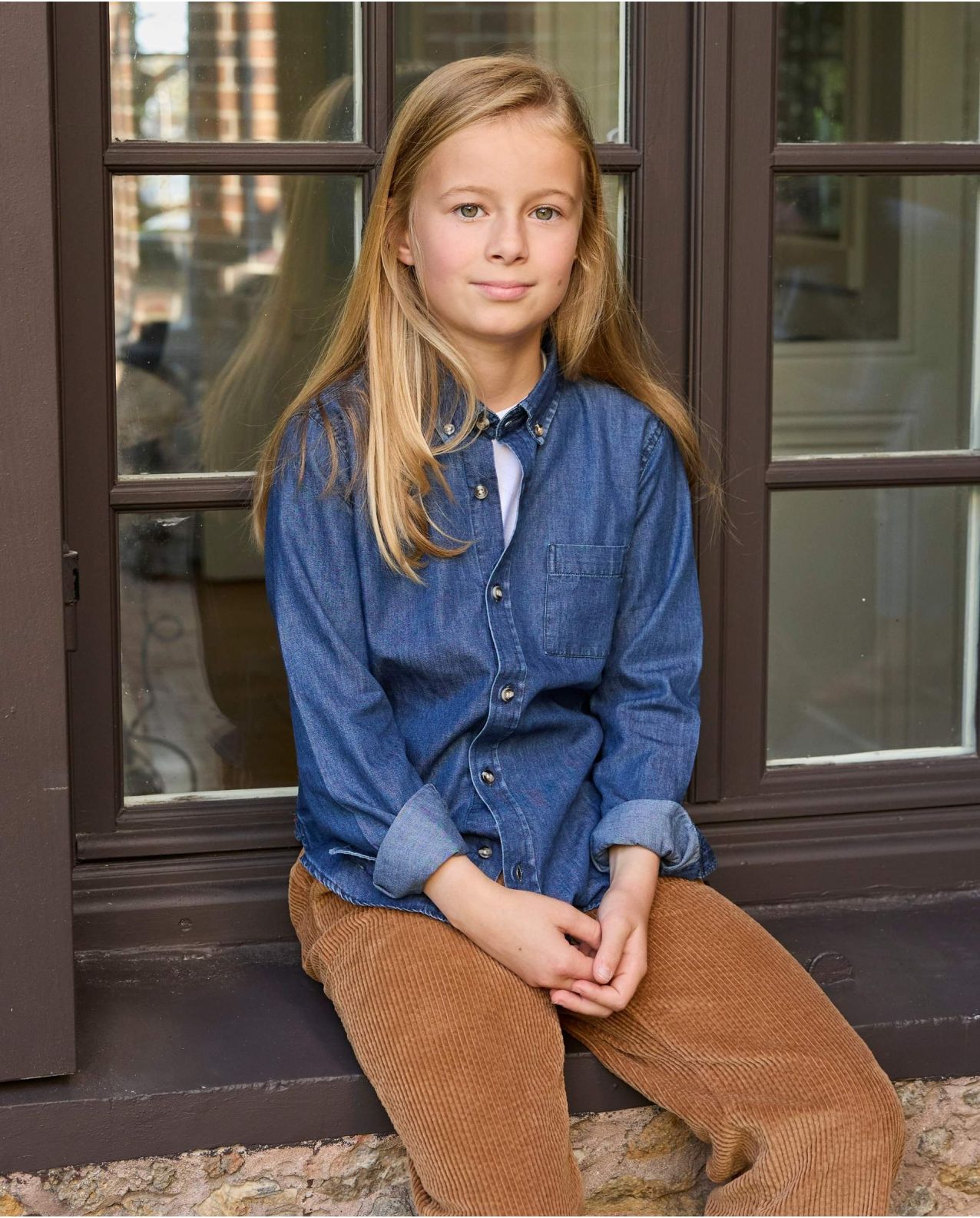 Chemise manches longues denim 