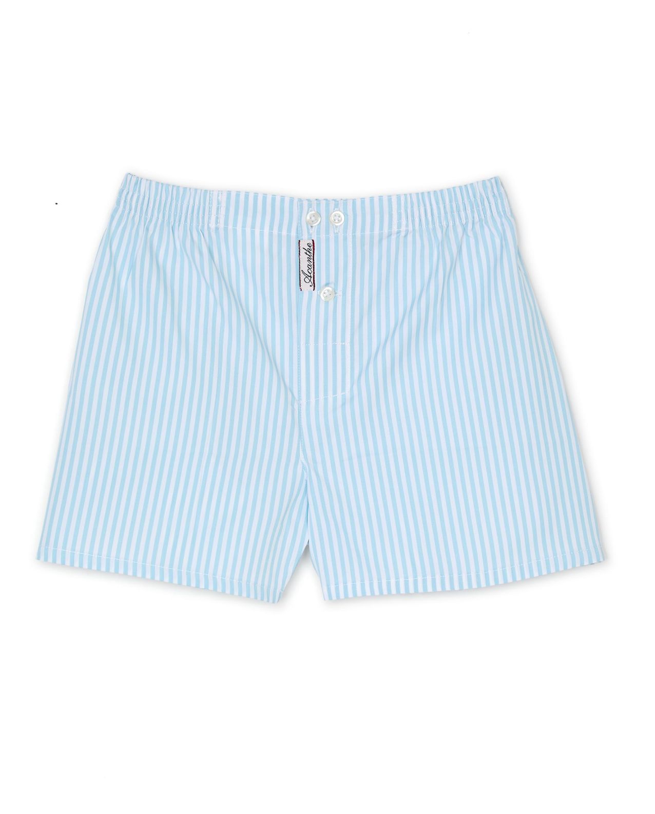 Caleçon rayure turquoise