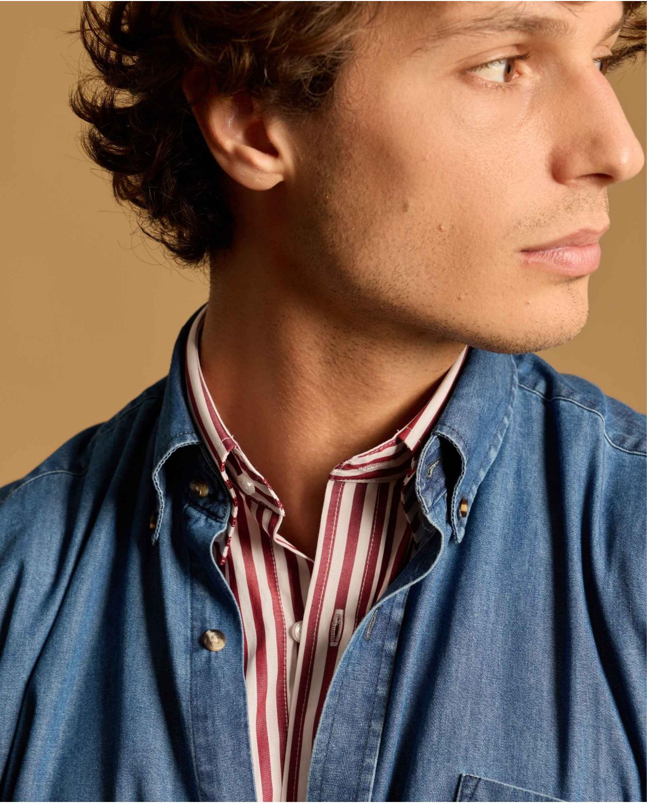 Chemise col boutonné manches longues