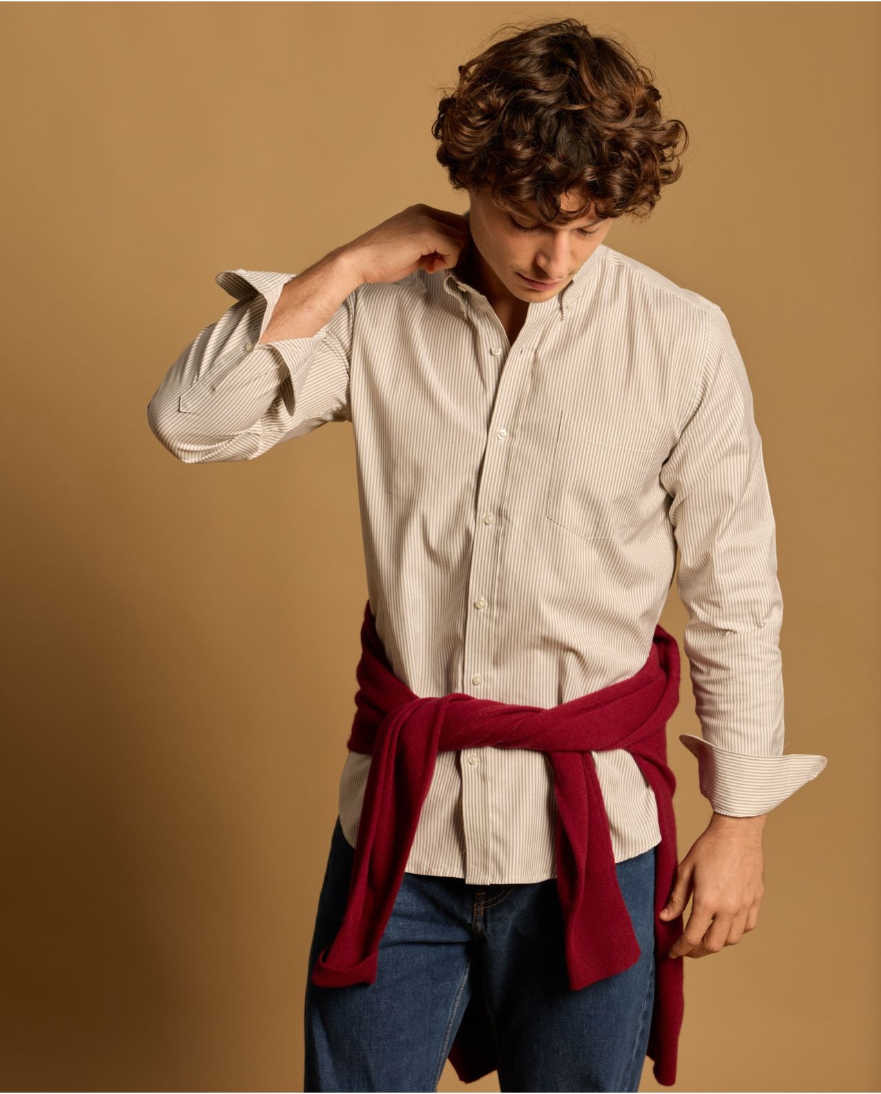 Chemise col boutonné manches longues