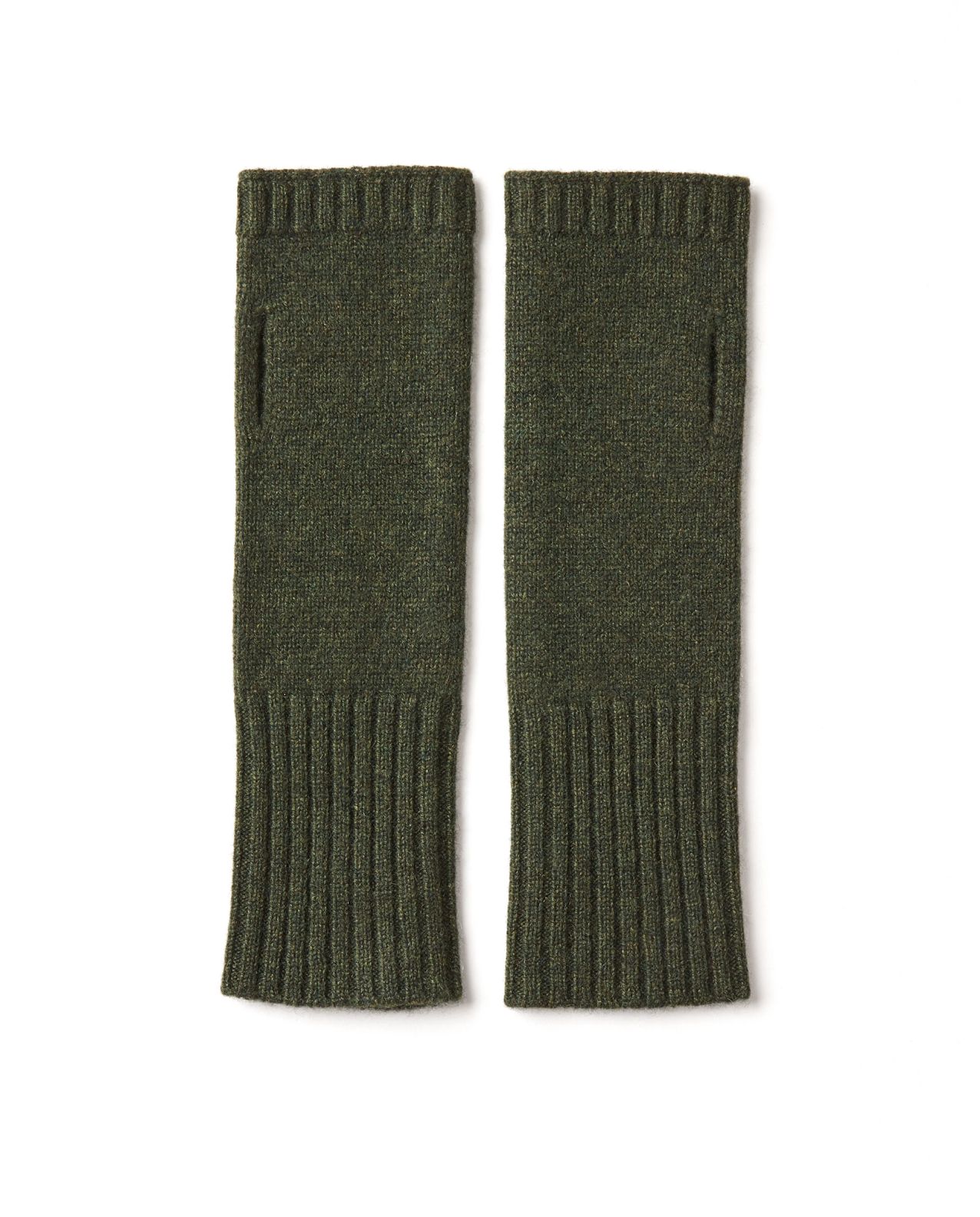 Mitaines kaki 100% cachemire