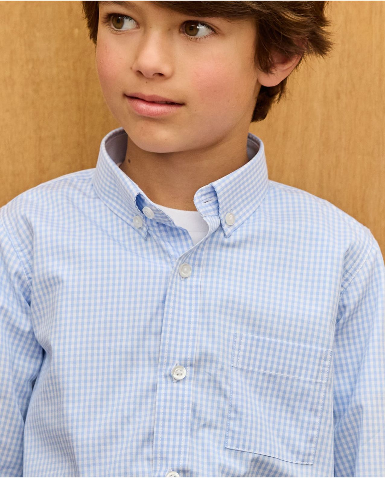 Chemise manches longues vichy ciel