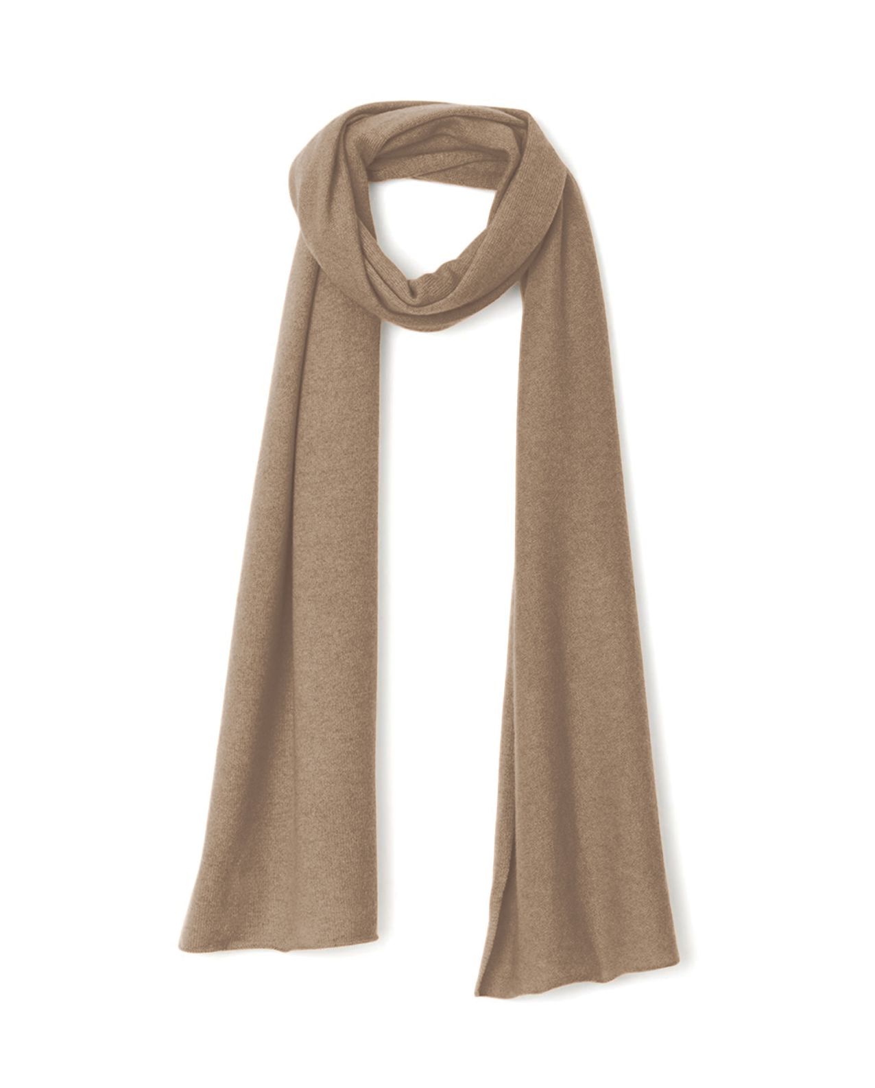 Echarpe longue taupe 100% cachemire