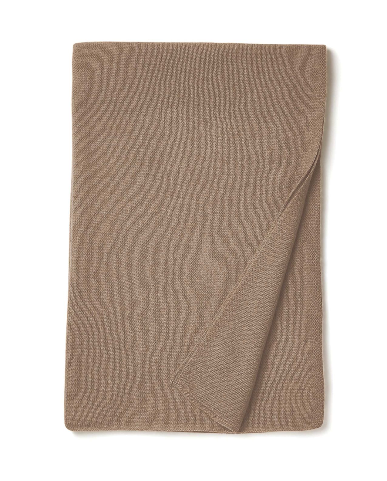 Echarpe longue taupe 100% cachemire