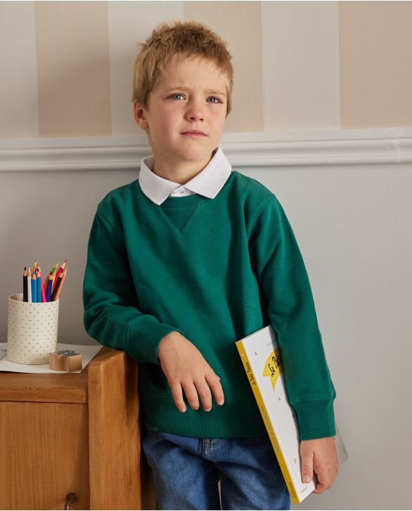 Sweat col rond vert 12a-14a