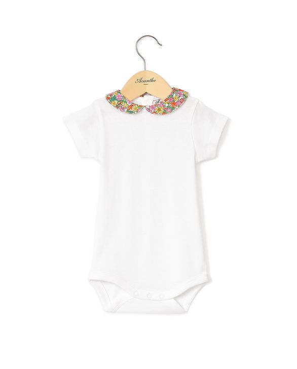 Body blanc col claudine en tissu Liberty Isla Rose Gates