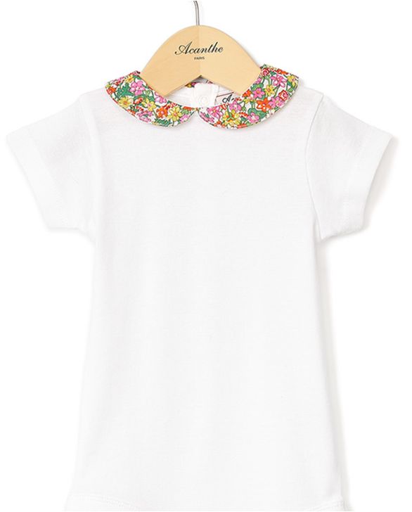 Body blanc col claudine en tissu Liberty Isla Rose Gates