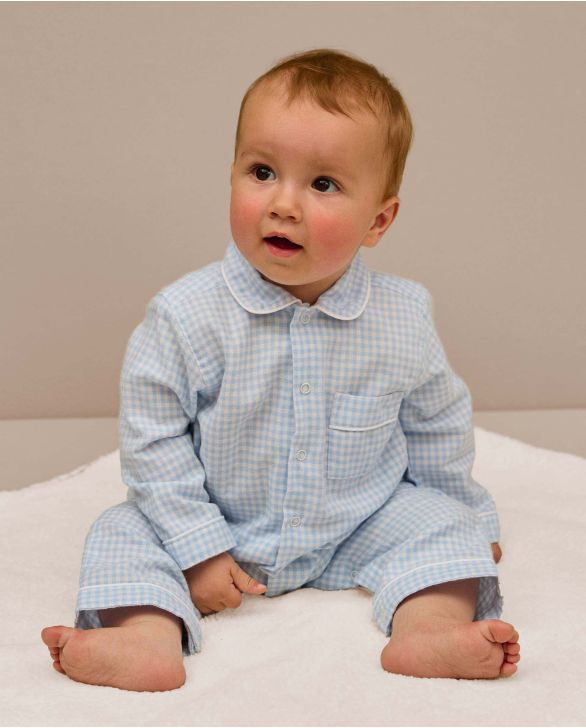Pyjama combinaison vichy ciel
