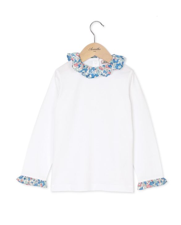 T-shirt à volants en tissu Liberty Betsy