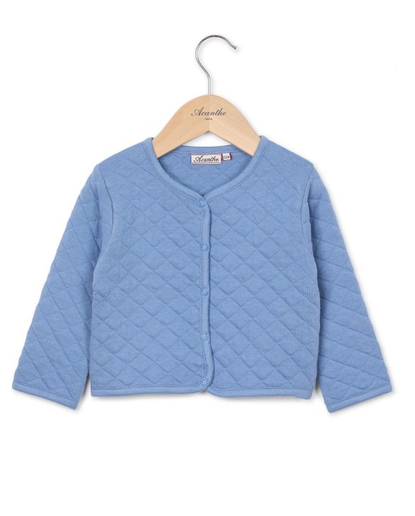 Cardigan molletonné bleu 