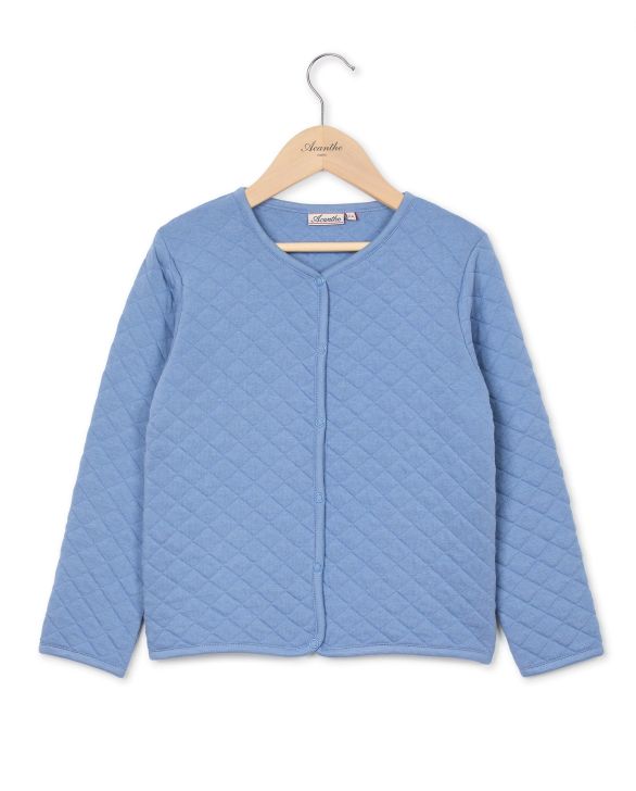 Cardigan molletonné bleu 