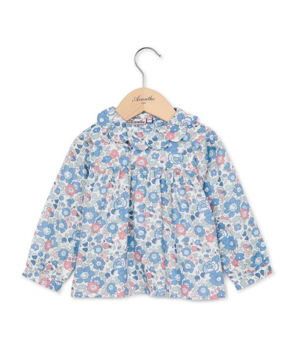Blouse col pétale en tissu Liberty Betsy