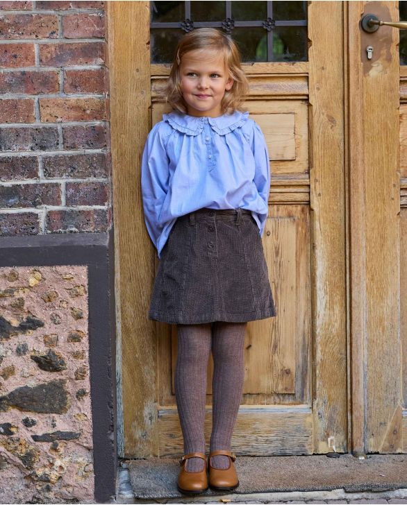 Jupe velours chocolat