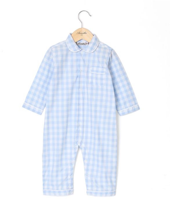 Pyjama combinaison gros vichy ciel