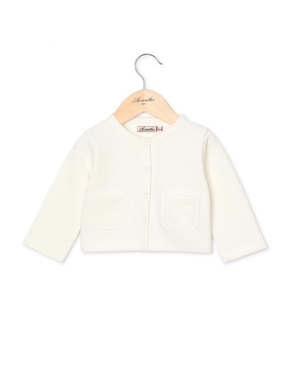 Cardigan sweat écru