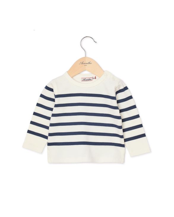 Marinière rayée écru/marine