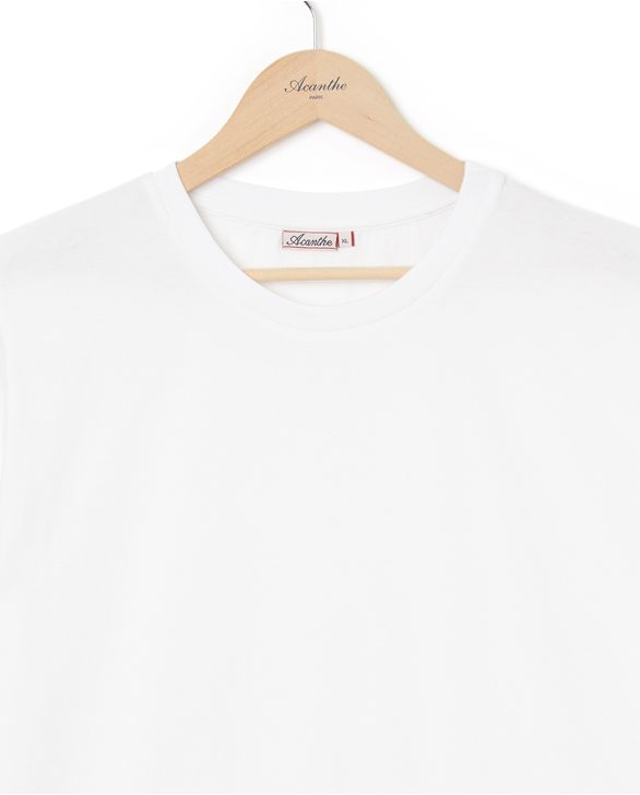 Tee shirt col rond blanc
