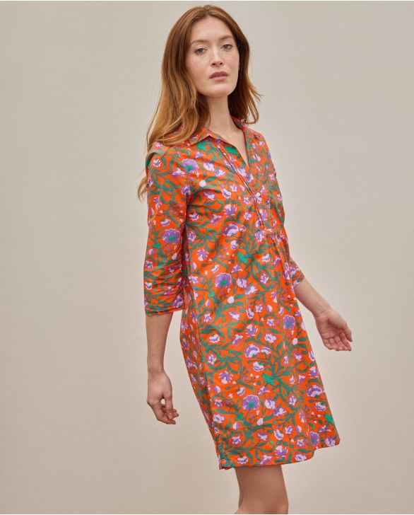 Robe V croisé en tissu Liberty Columbia Road