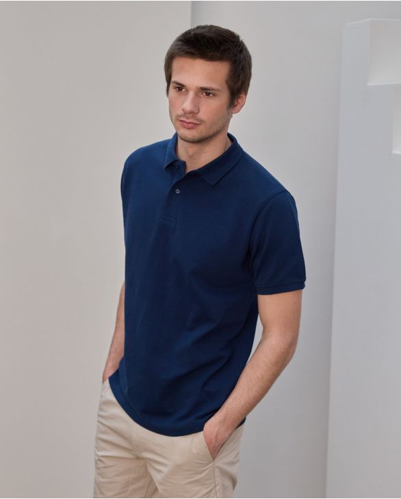 Polo piqué manches courtes marine