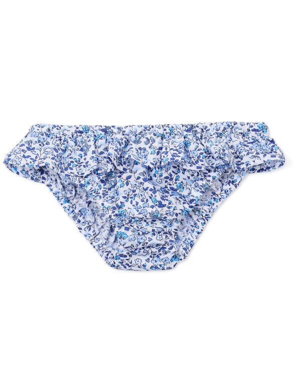 Maillot de bain imprimé fleur bleue