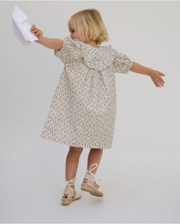 Robe plastron devant  imprimé petite fleur