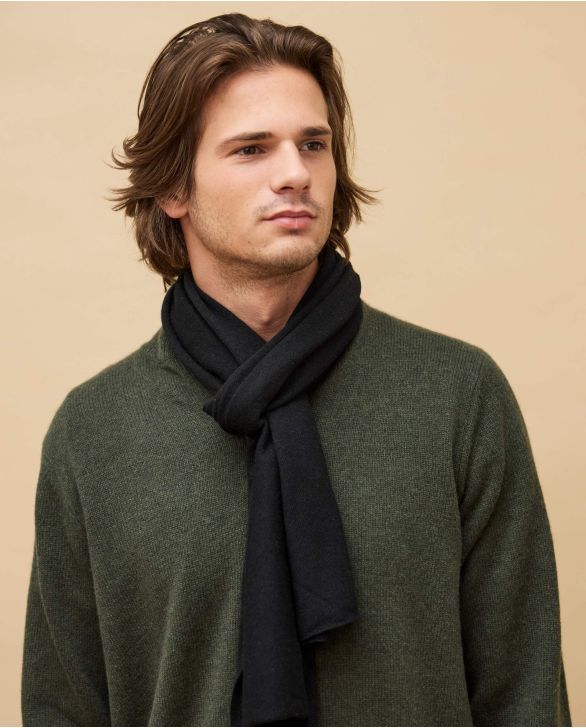 Echarpe noir 100% cachemire