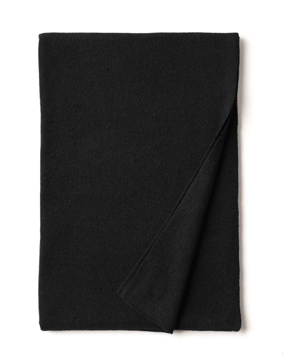 Echarpe longue noir 100% cachemire