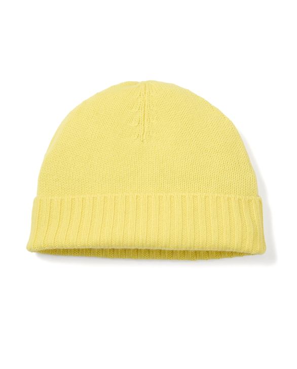 Bonnet jaune 100% cachemire