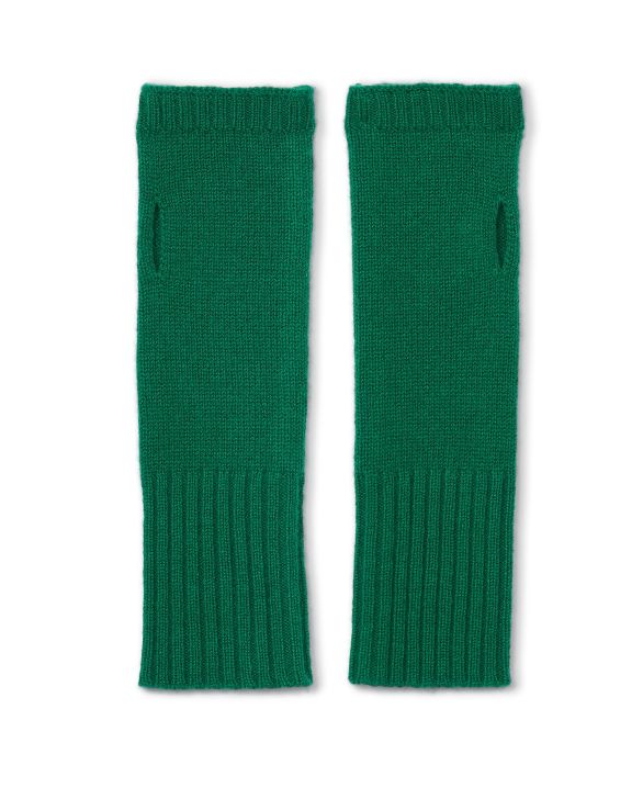 Mitaines vert pré 100% cachemire