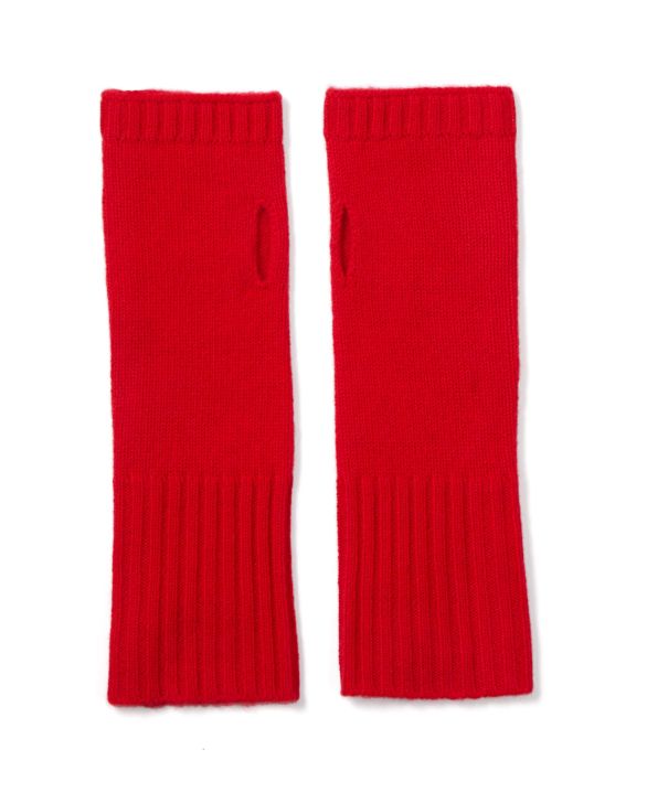 Mitaines rouge 100% cachemire