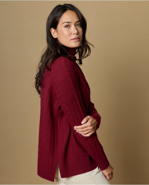 pull IRIS torsades 100% cachemire
