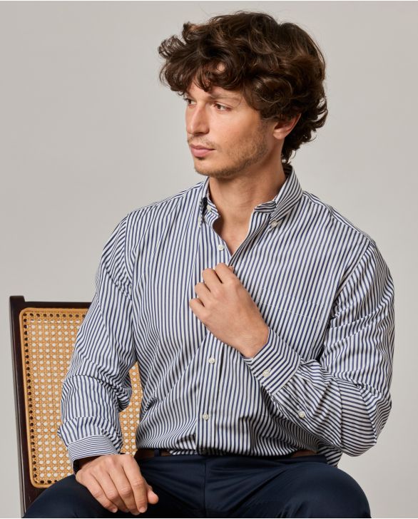 chemise col boutonné coton 