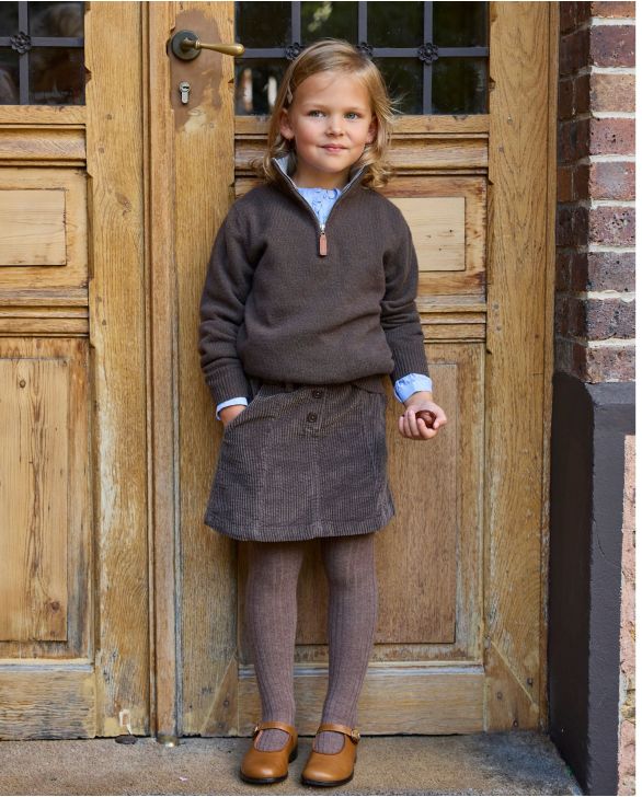 Jupe velours chocolat