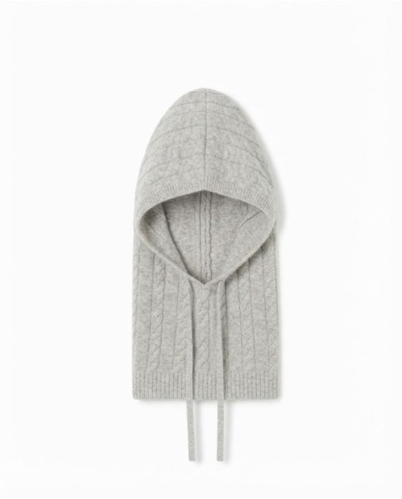 cagoule EMMA torsades 100% cachemire