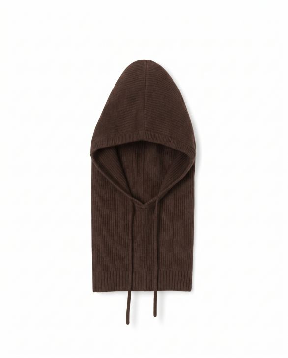 cagoule EMMA côtes 100% cachemire