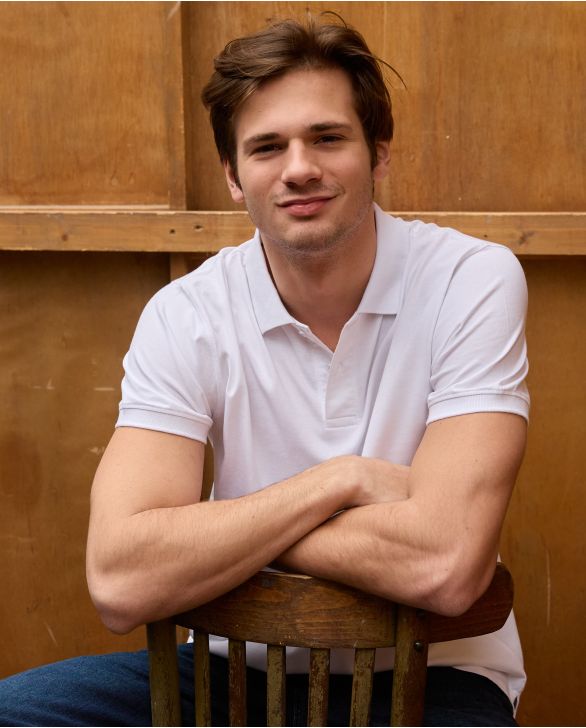 Polo jersey manches courtes blanc