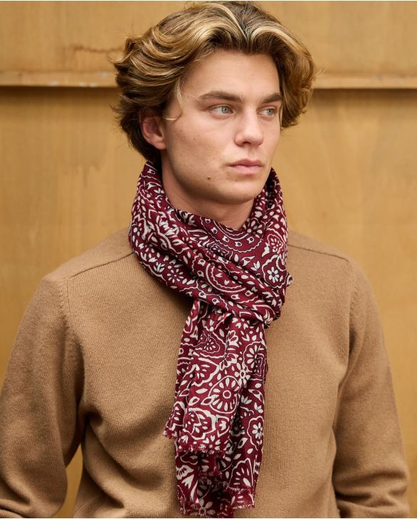 Pull col rond camel 100% lambswool