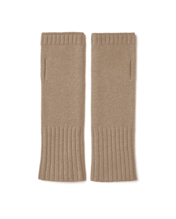Mitaines taupe 100% cachemire