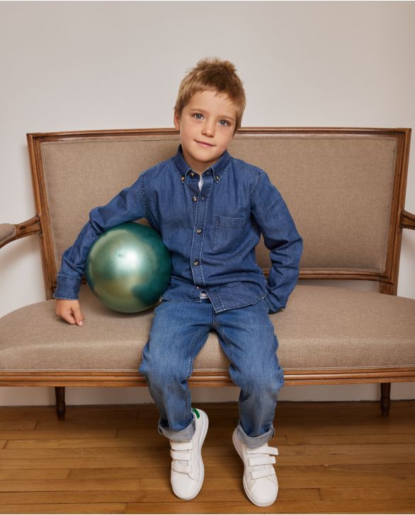 Chemise manches longues denim 12a-14a