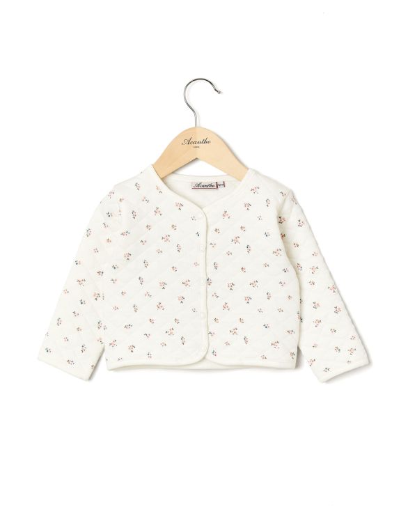 Cardigan molletonné imprimé fleur